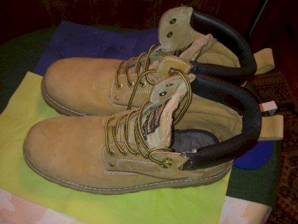 Wander-Boots in Grösse 46 - Gefüttert in Camel