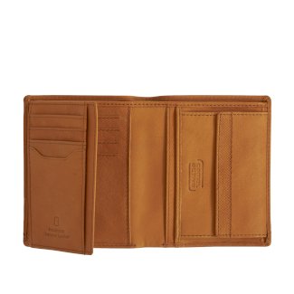 Geldbörse in echt Leder - Camelbraun, Fabrikneu