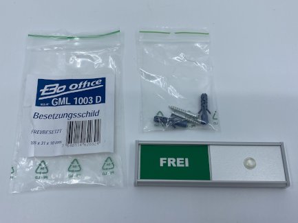 Türschild BoOffice Frei/Besetzt aus Aluminium / NEU  - Gratis-inserat.com