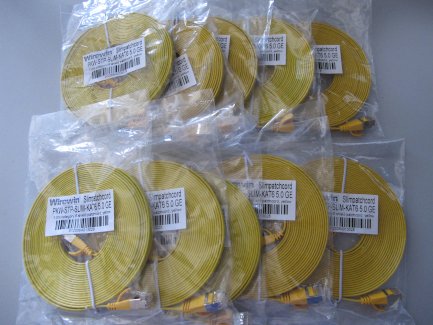 Slimpatchkabel Cat 6, STP, 5 m, Gelb - 6 im Abgebot