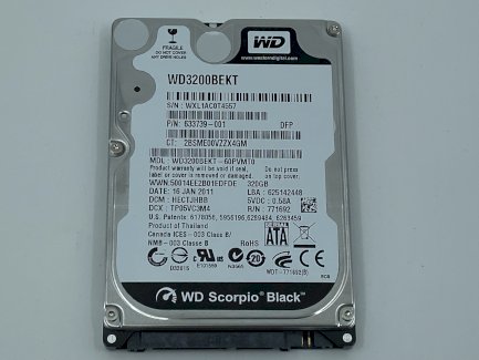 WD SATA 2.5" Harddisk 320GB Scorpio Black (30)