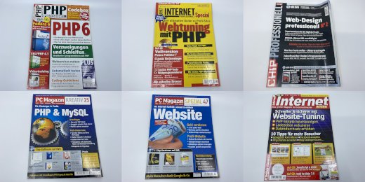 6 Hefte aus den Bereichen Internet, Website und PHP