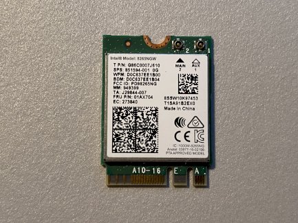 Intell® Dual Band Wireless-AC 8265NGW