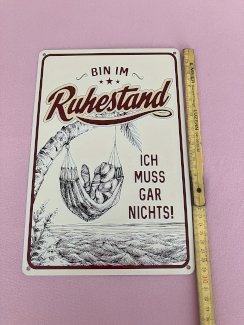 Tafel zur Pensionierung 