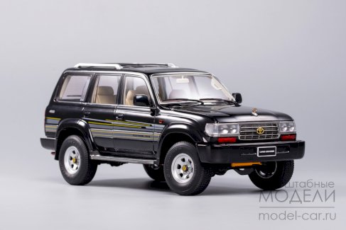 NEU: Toyota Land Cruiser J8 1990-1997 LHD schwarz / Decor  1:18