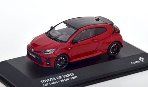  NEU: Toyota Yaris GR seit 2020 dunkelrot met. / schwarz 1:43 von Solido