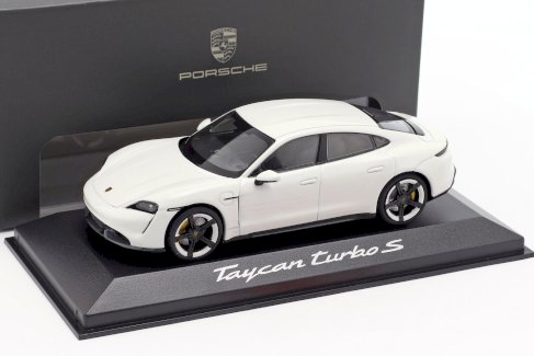 NEU: Porsche Taycan Turbo S seit 2020 Carrera weiss  1:43 von Minichamps