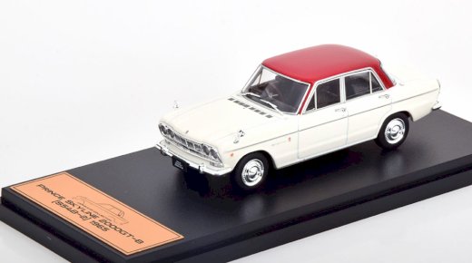 NEU: Nissan Prince Skyline 2000 GT-B 1965-1966 RHD weiss / rot  1:43