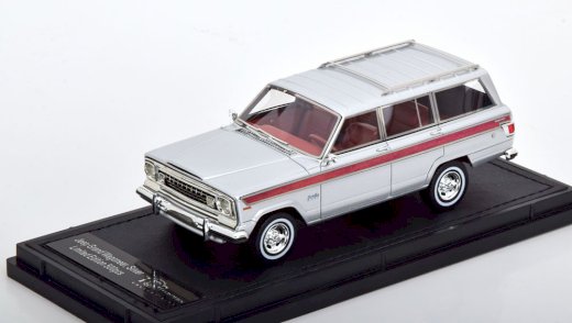 NEU: Jeep Grand Wagoneer Phase II 1974-1986 silber met. / rot  1:43