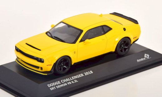 NEU: Dodge Challenger Demon seit 2018 gelb / schwarz  1:43 von Solido