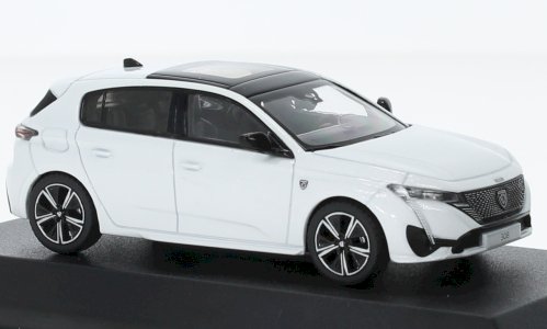 NEU: Peugeot 308 III GT Pack seit 2021 weiss met.  1:43 von NOREV