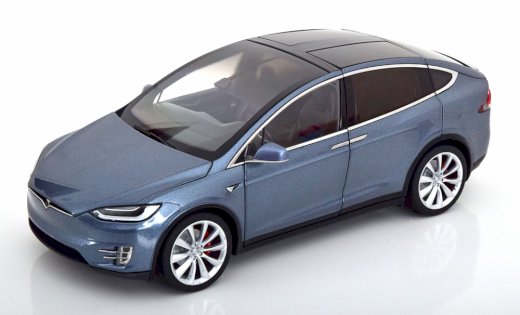 NEU: Tesla X P100D Phase I 2015-2019 grau met.  1:18 von Tesla
