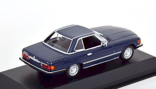 NEU: Mercedes-Benz 350 SL R107 Hardtop Phase I 1971-1985 dunkelblau 1:43
