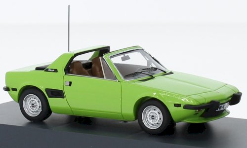 NEU: Fiat X1/9 Bertone Phase I 1972-1982 hellgrün / schwarz offen  1:43