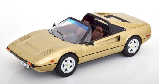 NEU: Ferrari 308 GTS Quattrovalvole 1982-1985 Oro Chiaro met. / schwarz  1:18