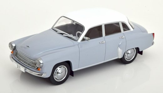 NEU: Wartburg 311/1 Limousine 1957-1965 grau / weiss  1:18 von MCG