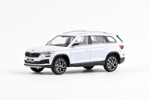 NEU: Skoda Kodjaq I Phase II 2019-2021 weiss / schwarz  1:43 von Abrex