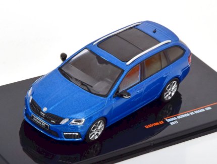 NEU: Skoda Octavia III Combi RS Phase II 2017-2020 blau met.  1:43 von IXO