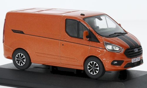 NEU: Ford Transit Custom 310 Sport SWB 2018-2023 RHD orange met. / schwarz  1:43