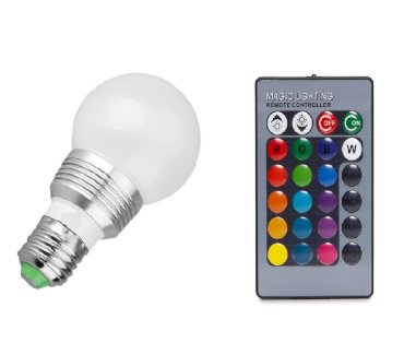 2er Set LED Glühbirne E27 RGB Farbwechsel mit Fernbedienung - Gratis-inserat.com