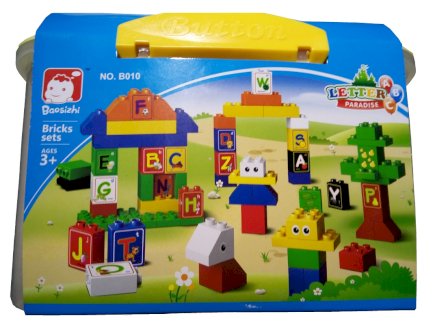 Bausteine für Kinder 77-teilig - Buchstaben-Paradies ( Duplo Kompatibel ) 