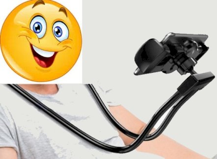 Handy Nackenhalter, Handyhalterung in Schwarz