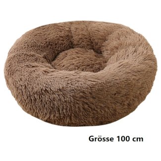 Hundebett Katzenbett Haustierbett 100 cm in Braun