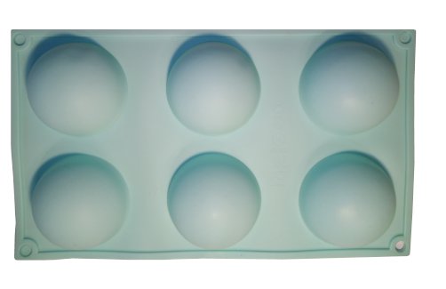 Silikon Backform 6 Halbkugeln - 29.5 x 17 x 3 cm in Türkis