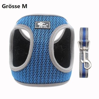 Hundebrustgeschirr Soft Mesh - Grösse M in Blau