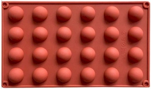 Silikon Backformen 24 Halbkugeln - 29 x 17 x 1 cm