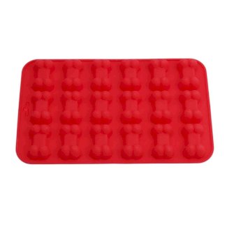 Silikon Backform 18 Knochen - 22.5 x 14 x 1.5 cm in Rot