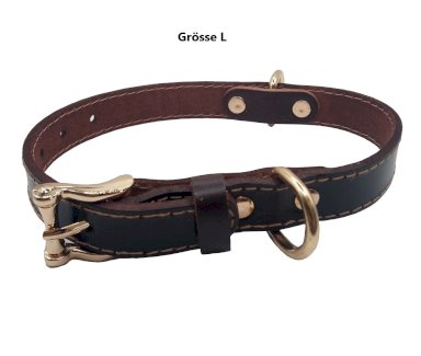 Echtleder Hundehalsband - Grösse L