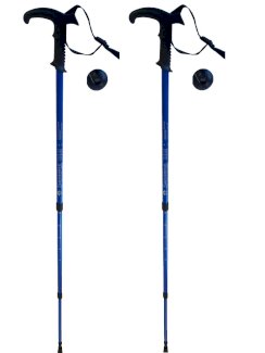2er Set Wanderstöcke bis 130 cm in Blau