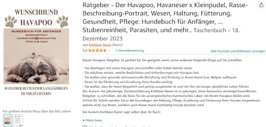 Ratgeber Der Havapoo, Havaneser x Kleinpudel, Hundebuch