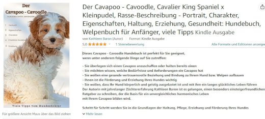 Buch Cavapoo - Cavoodle, Cavalier King Spaniel x Pudel