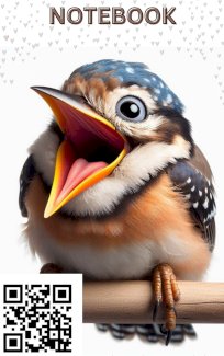 Schönes Notizbuch mit Vogelmotiv, Buch, Kalender, Vogel