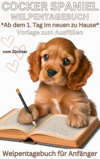 Cocker Spaniel Welpen Buch - Welpentagebuch: Vorlage mi
