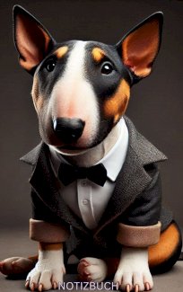 Miniature Bullterrier Notizbuch, Buch, Hunde Motiv, Dog