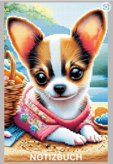 Diamond Painting Chihuahua Notizbuch, Buch,Geschenkidee