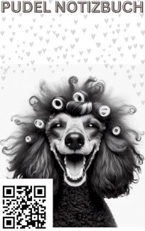 Schönes Pudel Notizbuch, Notebook mit lustigem Pudel
