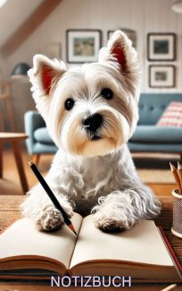 Notizbuch West Highland White Terrier, Buch, HundeMotiv