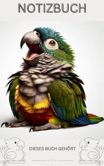 Lustiges Papagei Notizbuch: Ihr bunter Begleiter, Vögel