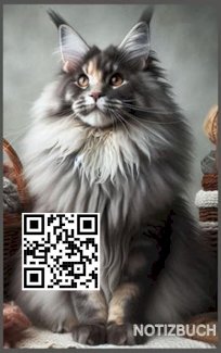 Maine Coon Notizbuch, Buch mit Maine Coon Motiv, Heft - Gratis-inserat.com