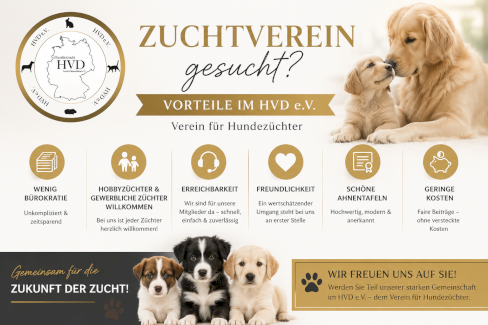 Hundeverein f. Hundezüchter Zuchtverein Hunde Zucht HVD - Gratis-inserat.com