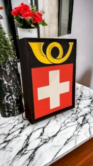 PTT Lampe POST / Reklame / Leuchte / LOGO LED /Lithopan