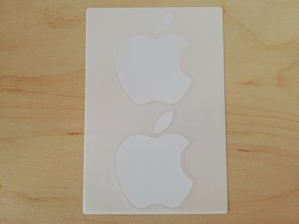 2er Apple Logo Aufkleber 11 x 16 cm