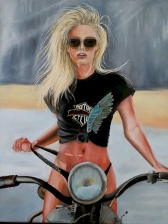 Toff Motorrad Blond von Kunstlerin direkt