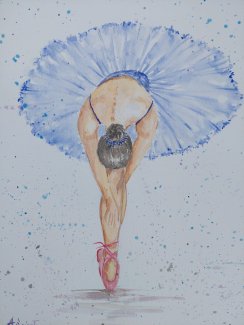 Ballet Kleid handgemalte Aquarelle