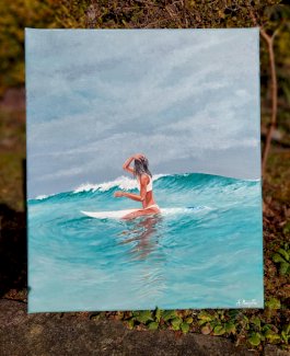 Surf schwimmen Bikini Sommer handgemalt