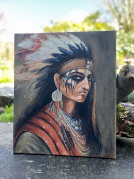 Wizzard Tattoo  Indianer von Kunstlerin direkt